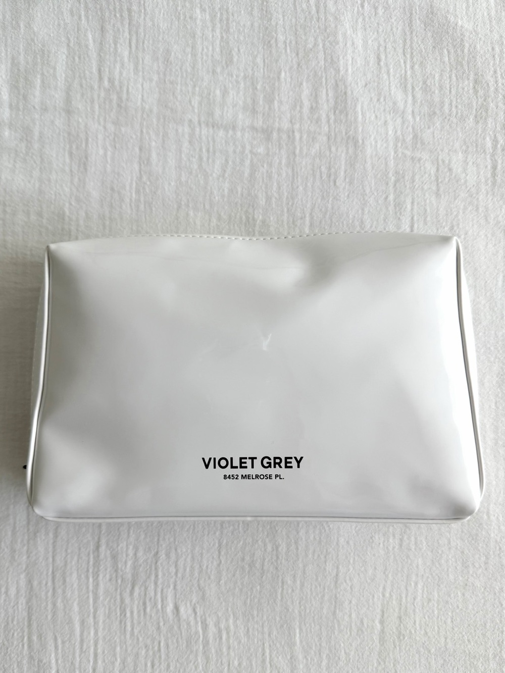Violet Grey White Makeup Bag